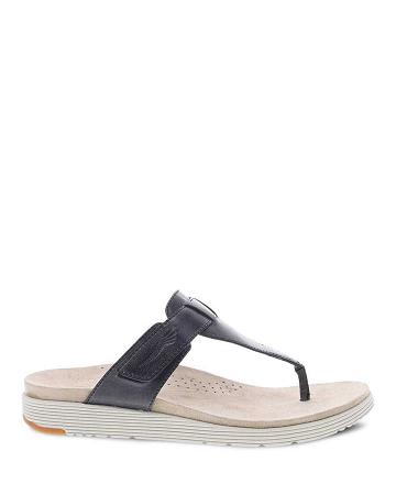 Sandales Dansko Cece Burnished Calf Femme Noir | FR 246MQZ